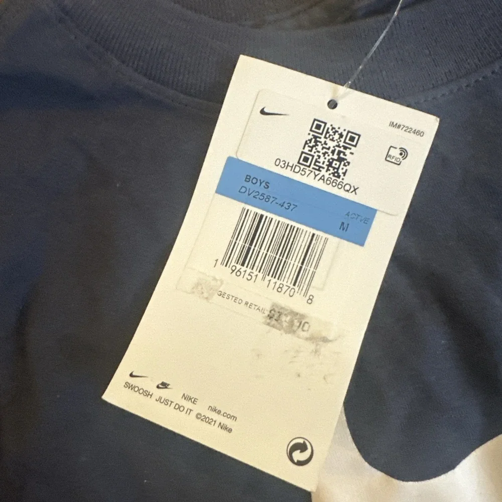 Nike Boys THE NIKE TEE Graphic Logo SS‎ Blue Size Med (7-8) NEW